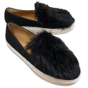 026-Anthropologie Bettye Muller Nikki Faux Fur Boucle Slip On Sneaker
